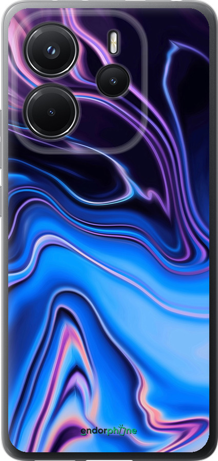 Силиконовый чехол Узор воды для Xiaomi Redmi Note 14 4G - 4491u-3903 изображение 