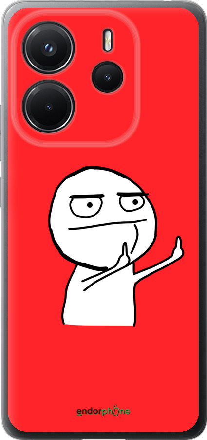 Силиконовый чехол Мем для Xiaomi Redmi Note 14 4G - 4578u-3903 изображение 