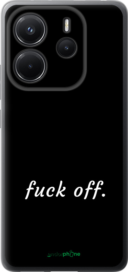 Силиконовый чехол Fuck off для Xiaomi Redmi Note 14 4G - 4731u-3903 изображение 