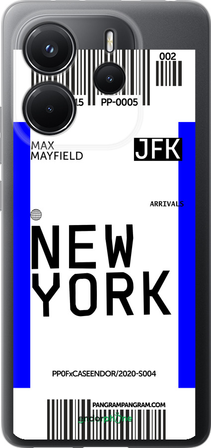 Силиконовый чехол New York для Xiaomi Redmi Note 14 4G - 4861u-3903 изображение 