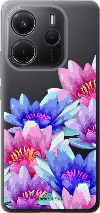 Силіконовий чехол Лотос для Xiaomi Redmi Note 14 4G - 4862u-3903 изображение 