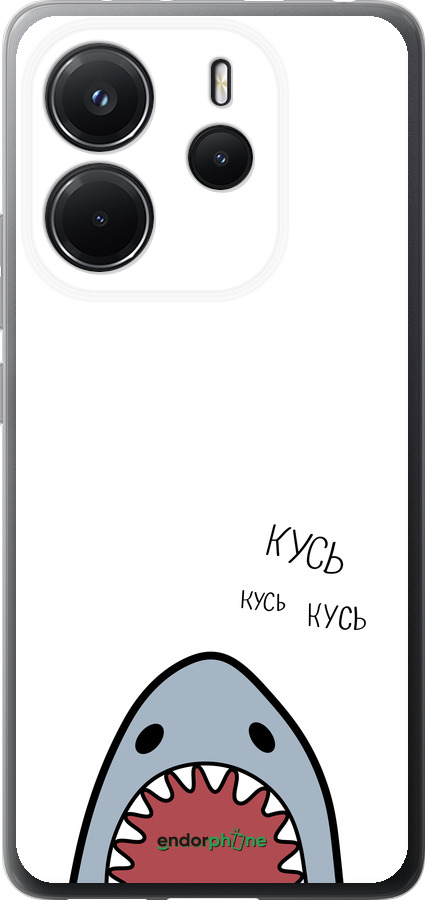 Силиконовый чехол Акула для Xiaomi Redmi Note 14 4G - 4870u-3903 изображение 