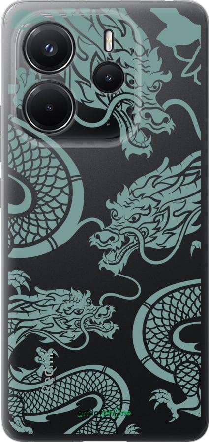 Силиконовый чехол Дракон для Xiaomi Redmi Note 14 4G - 5476u-3903 изображение 