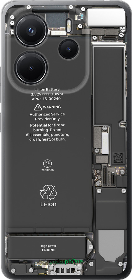 Силиконовый чехол Детали смартфона для Xiaomi Redmi Note 14 4G - 5487u-3903 изображение 