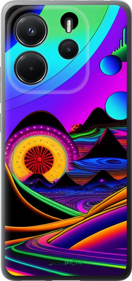 Силіконовий чехол Абстракція v3 для Xiaomi Redmi Note 14 4G - 5620u-3903 изображение 