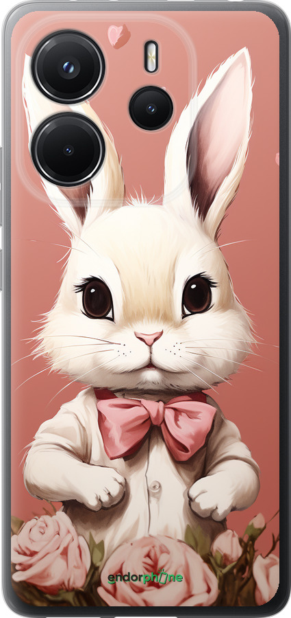 Силіконовий чехол Зайчик для Xiaomi Redmi Note 14 4G - 5669u-3903 изображение 