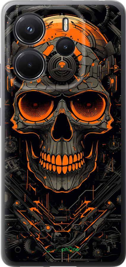 Силиконовый чехол Череп для Xiaomi Redmi Note 14 4G - 5952u-3903 изображение 