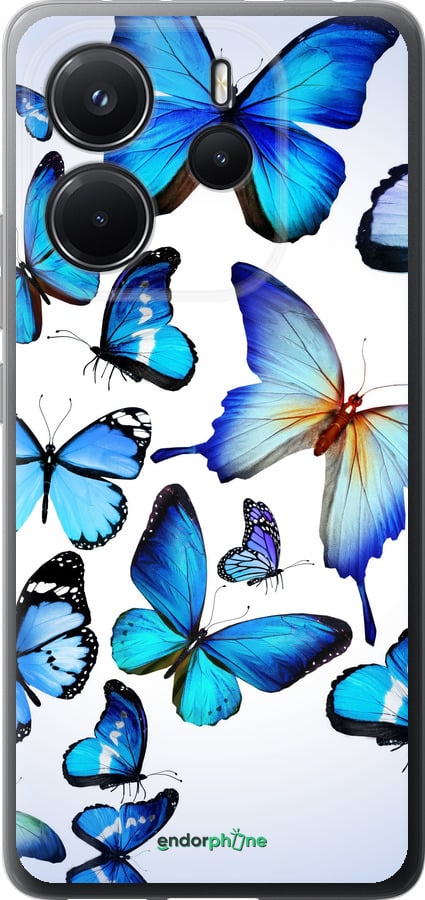 Силиконовый чехол Бабочки для Xiaomi Redmi Note 14 4G - 6023u-3903 изображение 