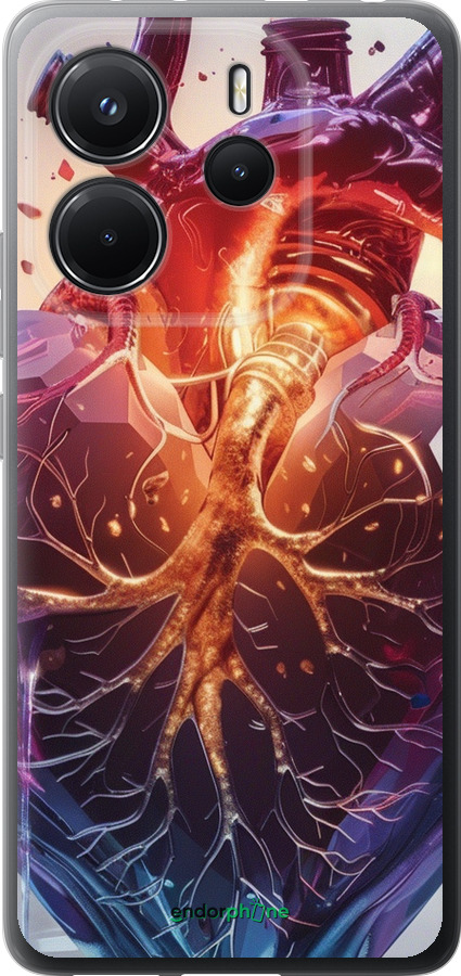 Силиконовый чехол Crystal Heart для Xiaomi Redmi Note 14 4G - 6070u-3903 изображение 