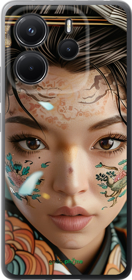 Силіконовий чехол Погляд душі самурая для Xiaomi Redmi Note 14 4G - 6076u-3903 изображение 