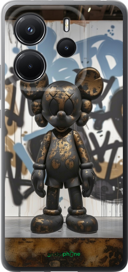 Силиконовый чехол Bronze kaws v2 для Xiaomi Redmi Note 14 4G - 6098u-3903 изображение 