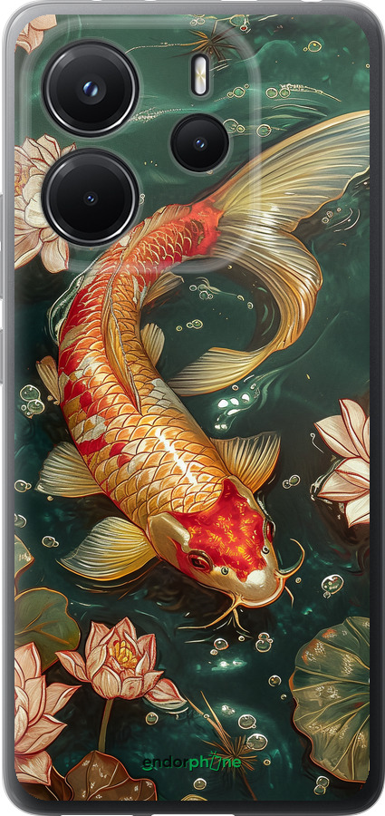 Силиконовый чехол Мелодия Лотоса для Xiaomi Redmi Note 14 4G - 6106u-3903 изображение 