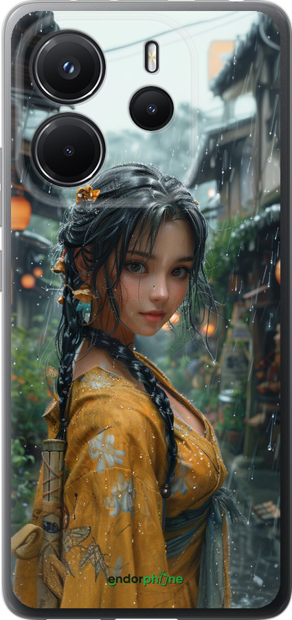 Силиконовый чехол Anime-girl для Xiaomi Redmi Note 14 4G - 6133u-3903 изображение 
