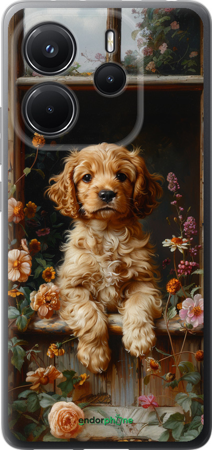Силиконовый чехол Щенок cocker spaniel для Xiaomi Redmi Note 14 4G - 6136u-3903 изображение 