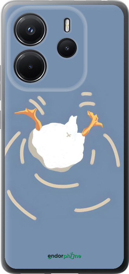 Силиконовый чехол Гусь ныряет для Xiaomi Redmi Note 14 4G - 6275u-3903 изображение 