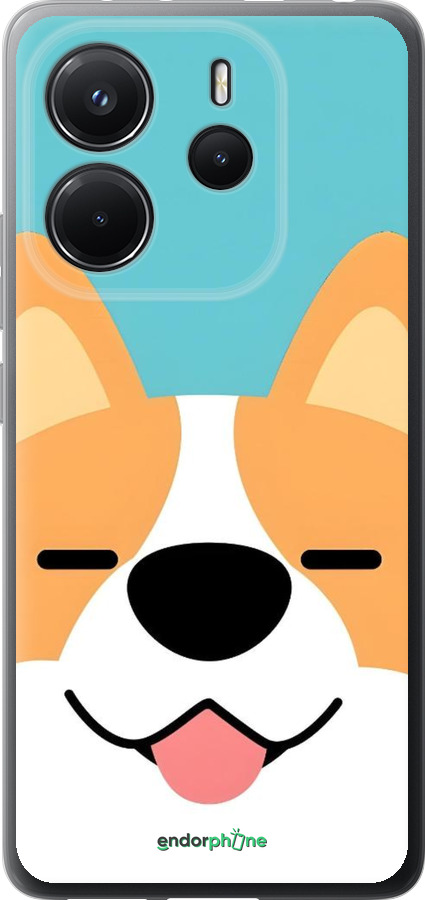 Силиконовый чехол Корги для Xiaomi Redmi Note 14 4G - 6280u-3903 изображение 
