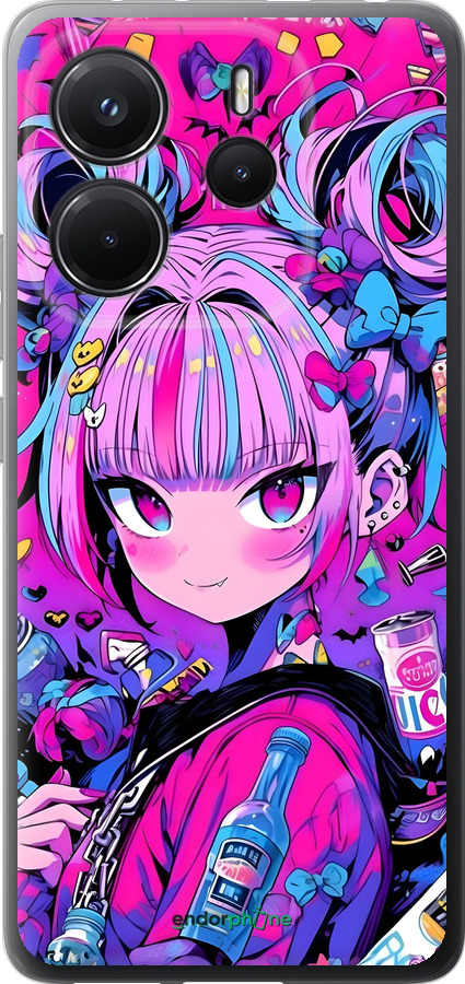 Силиконовый чехол Аниме милаха для Xiaomi Redmi Note 14 4G - 6314u-3903 изображение 