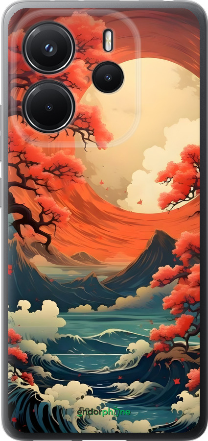 Силіконовий чехол Природа Японії для Xiaomi Redmi Note 14 4G - 6327u-3903 изображение 