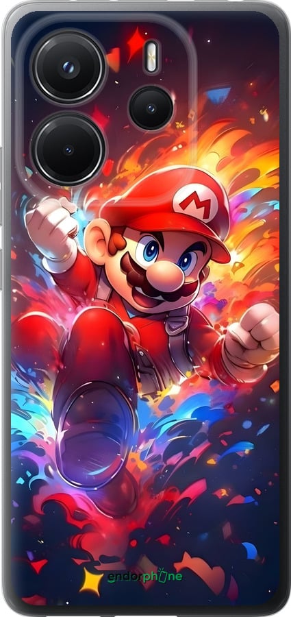 Силиконовый чехол Супер Марио для Xiaomi Redmi Note 14 4G - 6342u-3903 изображение 
