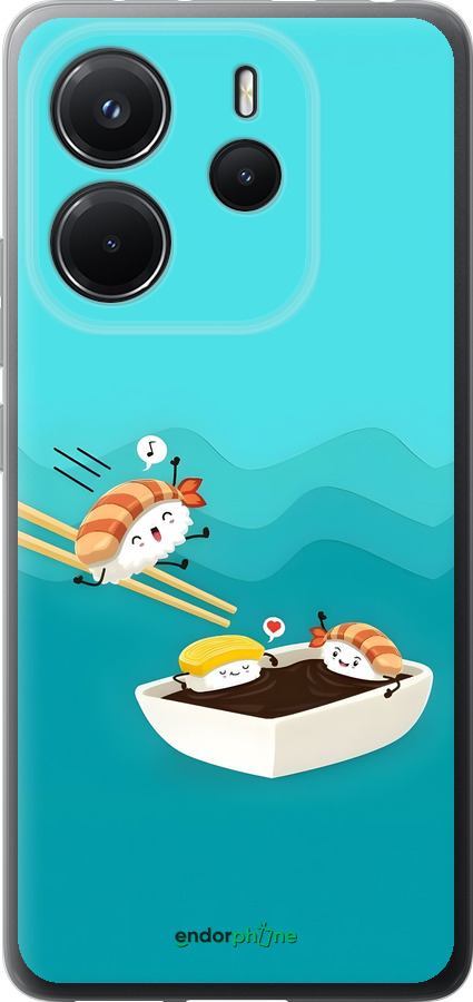 Силиконовый чехол Суши для Xiaomi Redmi Note 14 4G - 6354u-3903 изображение 