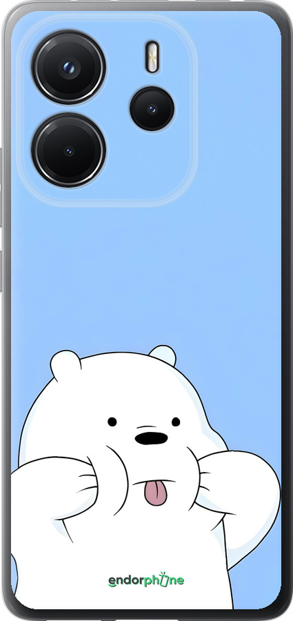 Силиконовый чехол Милый мишка для Xiaomi Redmi Note 14 4G - 6357u-3903 изображение 