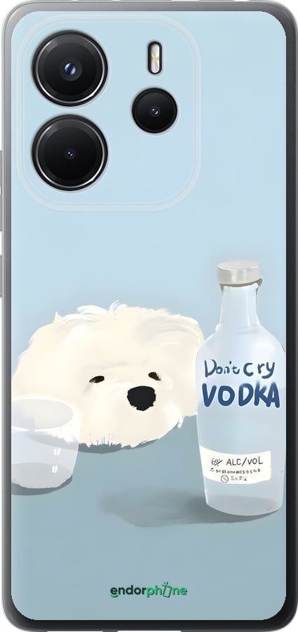 Силиконовый чехол Пес водка для Xiaomi Redmi Note 14 4G - 6368u-3903 изображение 