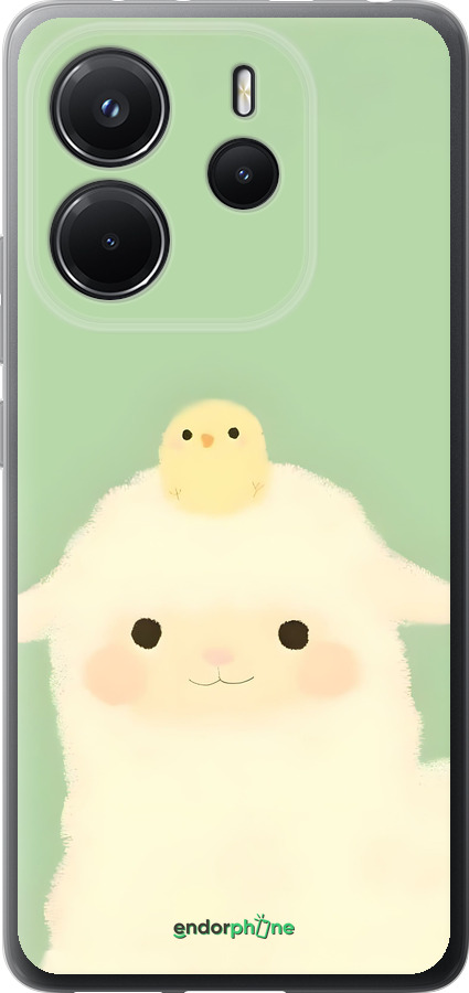 Силіконовий чехол Барашек и ципленок для Xiaomi Redmi Note 14 4G - 6369u-3903 изображение 