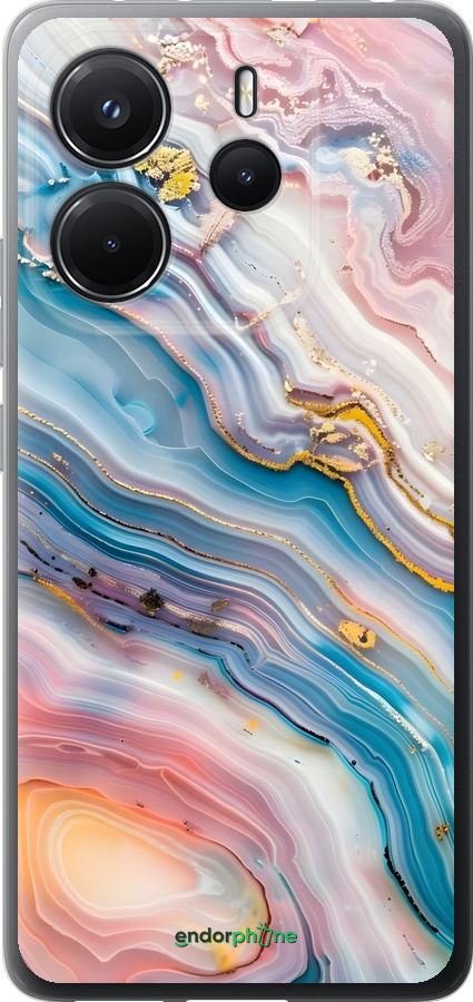 Силиконовый чехол Мрамор красивый для Xiaomi Redmi Note 14 4G - 6376u-3903 изображение 