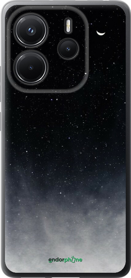 Силиконовый чехол Сині хмари, Синій місяць для Xiaomi Redmi Note 14 4G - 6396u-3903 изображение 