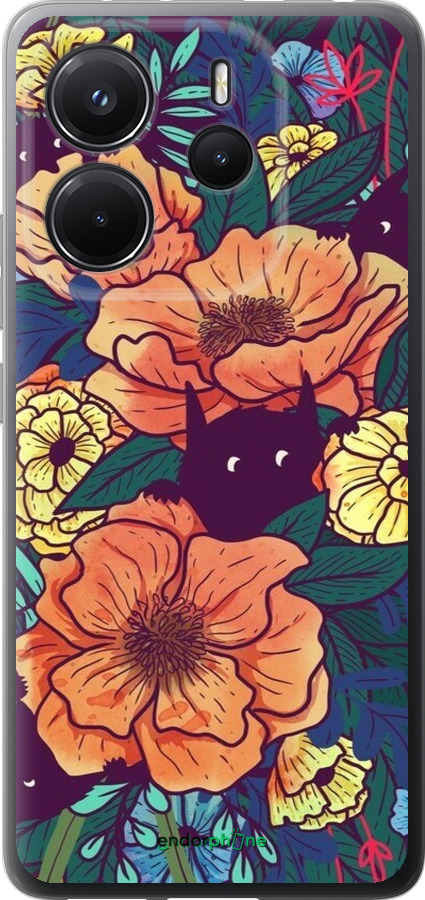 Силиконовый чехол С изображением полевых цветов для Xiaomi Redmi Note 14 4G - 6419u-3903 изображение 