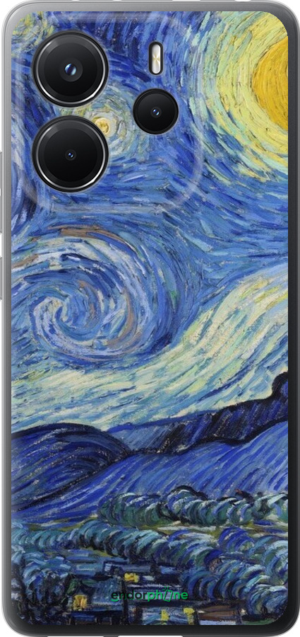 Силиконовый чехол «Звездная ночь» Винсента Ван Гога для Xiaomi Redmi Note 14 4G - 6433u-3903 изображение 