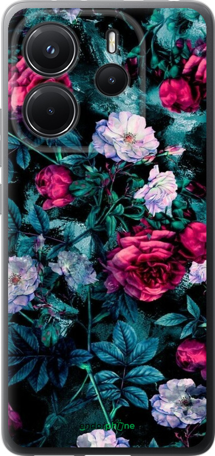 Силиконовый чехол Сад и розы для Xiaomi Redmi Note 14 4G - 6483u-3903 изображение 
