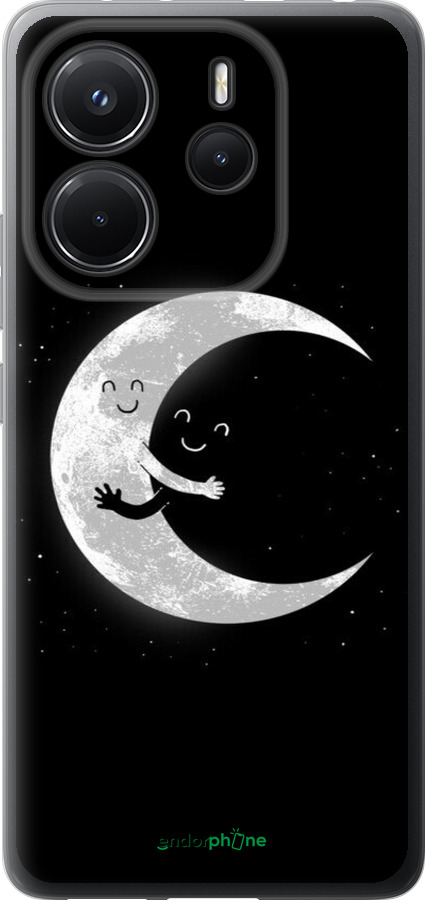 Силиконовый чехол Лунные объятия для Xiaomi Redmi Note 14 4G - 6508u-3903 изображение 