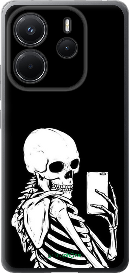 Силиконовый чехол Скелет делает Selfie для Xiaomi Redmi Note 14 4G - 6535u-3903 изображение 