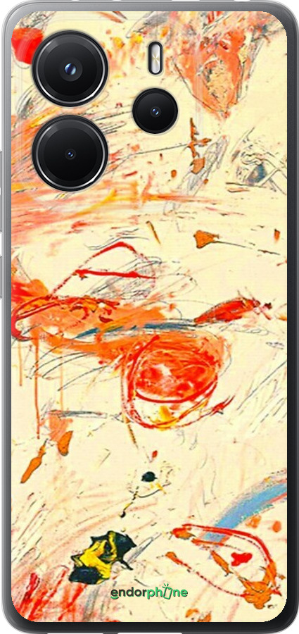 Силіконовий чехол Динамічна картина з хаотичними мазками для Xiaomi Redmi Note 14 4G - 6540u-3903 изображение 