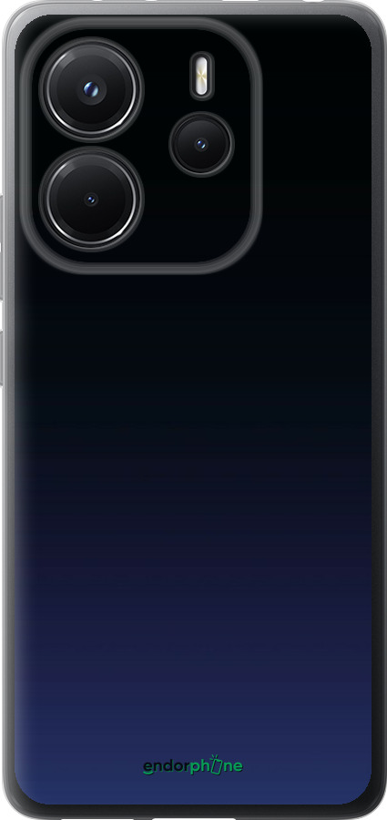 Силиконовый чехол Градиент в тёмно - синем стиле для Xiaomi Redmi Note 14 4G - 6542u-3903 изображение 