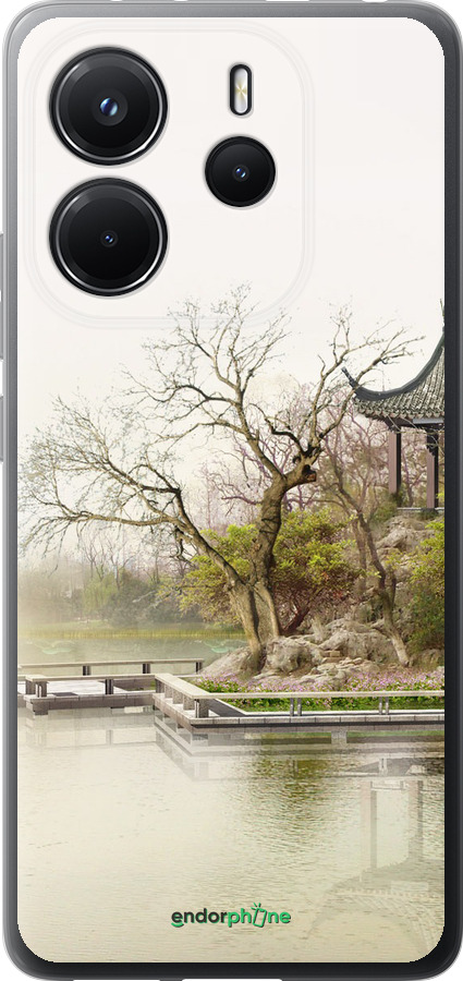 Силиконовый чехол Японский пейзаж для Xiaomi Redmi Note 14 4G - 776u-3903 изображение 