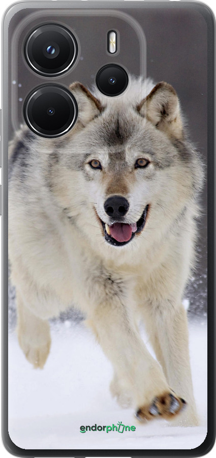 Силиконовый чехол Бегущий волк для Xiaomi Redmi Note 14 4G - 826u-3903 изображение 