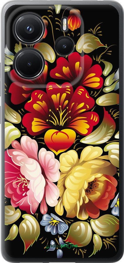 Силиконовый чехол Хохлома 6 для Xiaomi Redmi Note 14 4G - 829u-3903 изображение 