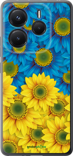 Силіконовий чехол Жовто-блакитні квіти  для Xiaomi Redmi Note 14 5G - 1048u-3811 изображение 