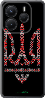 Силіконовий чехол Герб - вишиванка на чорному фоні для Xiaomi Redmi Note 14 5G - 1196u-3811 изображение 
