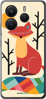 Силиконовый чехол Rainbow fox для Xiaomi Redmi Note 14 5G - 4010u-3811 изображение 