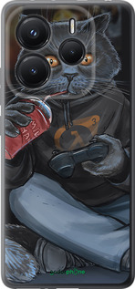 Силиконовый чехол gamer cat для Xiaomi Redmi Note 14 5G - 4140u-3811 изображение 