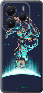 Силіконовий чехол Космонавт на скейтборді для Xiaomi Redmi Note 14 5G - 4145u-3811 изображение 