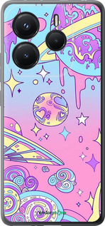 Силиконовый чехол Розовая галактика для Xiaomi Redmi Note 14 5G - 4146u-3811 изображение 