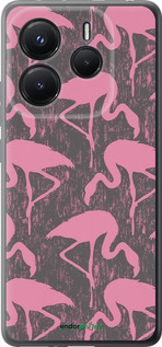 Силиконовый чехол Vintage-Flamingos для Xiaomi Redmi Note 14 5G - 4171u-3811 изображение 