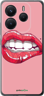 Силиконовый чехол Sexy lips для Xiaomi Redmi Note 14 5G - 4174u-3811 изображение 