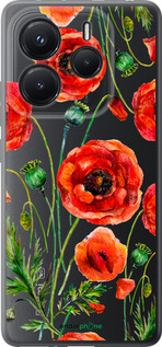 Силіконовий чехол Намальовані маки для Xiaomi Redmi Note 14 5G - 4278u-3811 изображение 