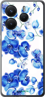 Силиконовый чехол Голубые орхидеи для Xiaomi Redmi Note 14 5G - 4406u-3811 изображение 