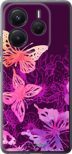 Силіконовий чехол Метелики v2 для Xiaomi Redmi Note 14 5G - 5475u-3811 изображение 